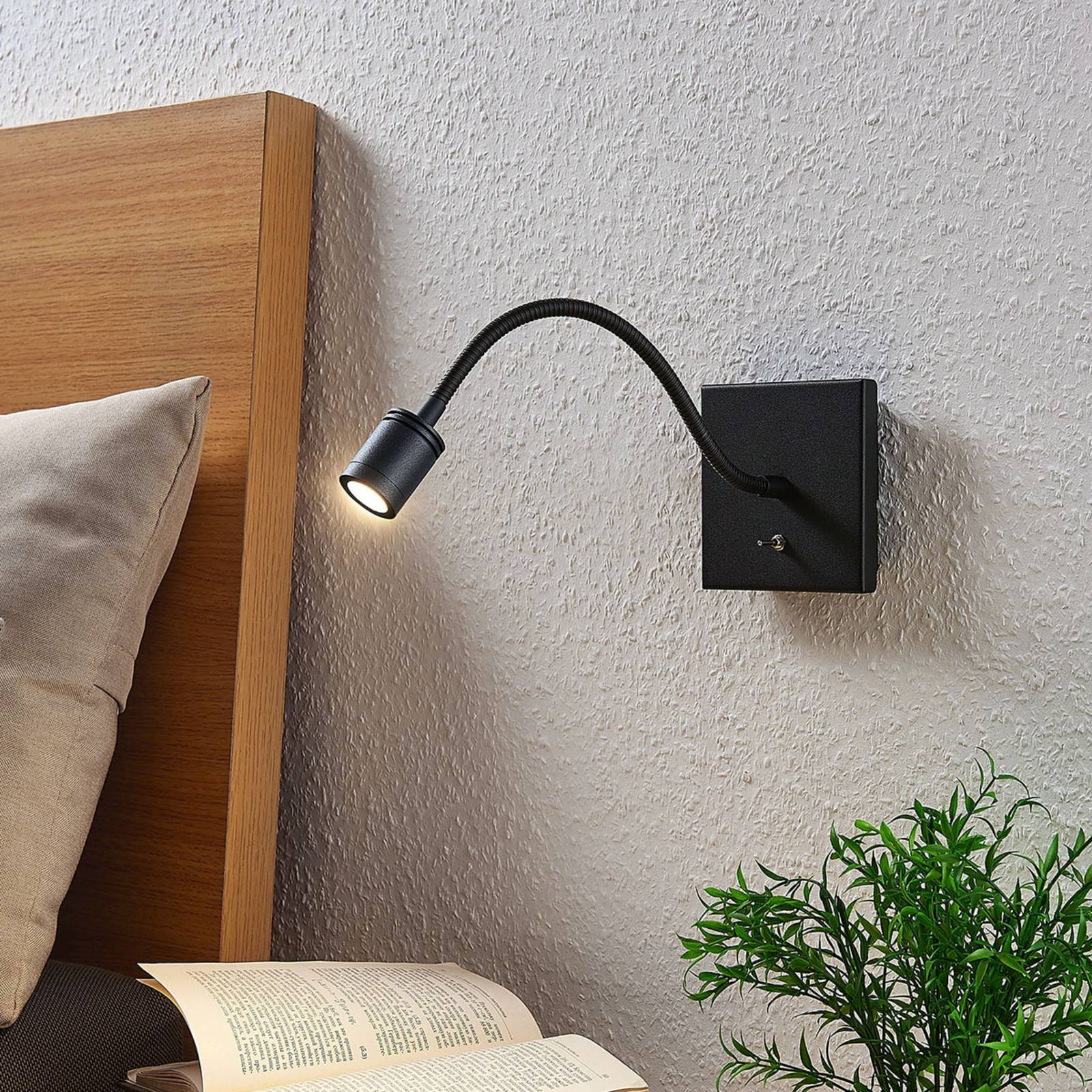 Lindby LED Wandleuchte Innen 'Mayar' in schwarz aus Metall-2