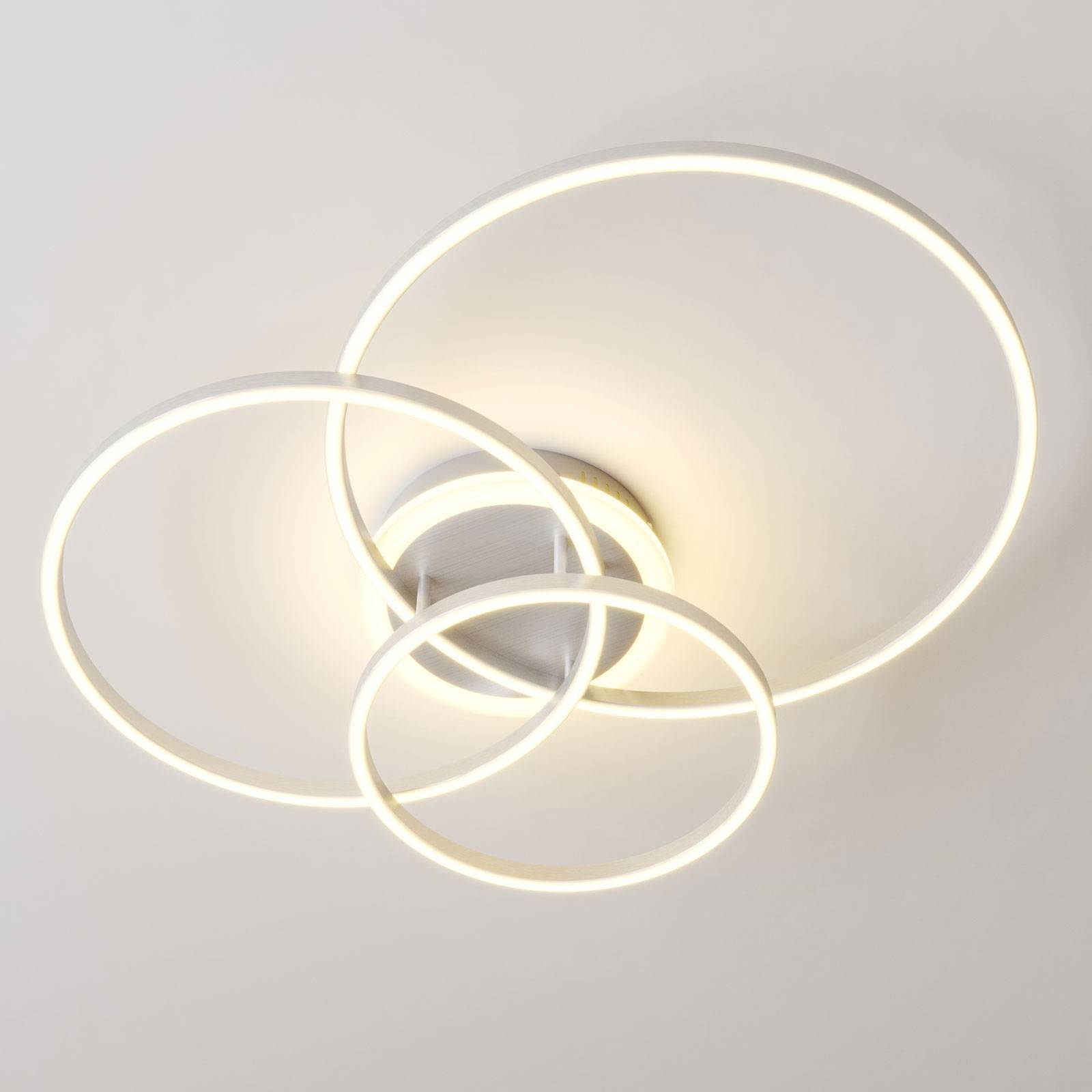 Lindby LED Smarta hem taklampa 'Tula' aus aluminium / grå zink-1