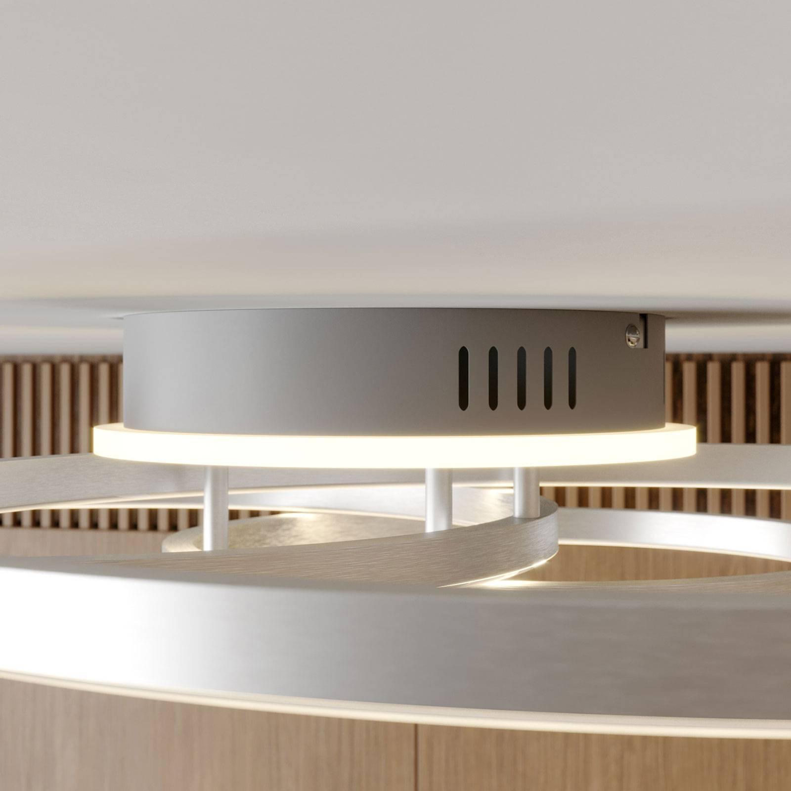 Lindby LED Smarta hem taklampa 'Tula' aus aluminium / grå zink-4