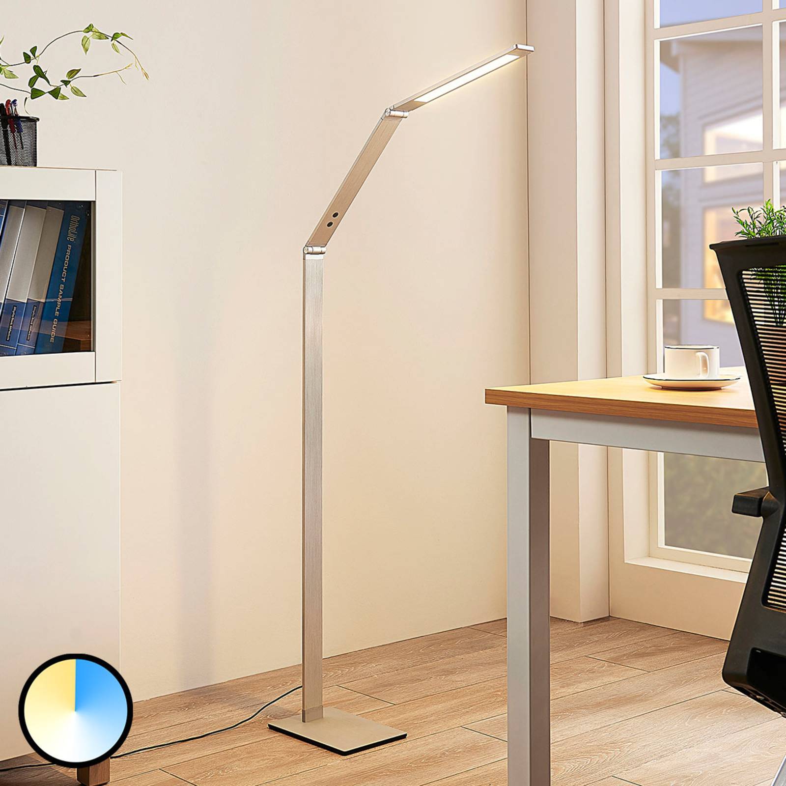 Lucande LED Stehlampe 'Nicano' in alu aus Aluminium-2