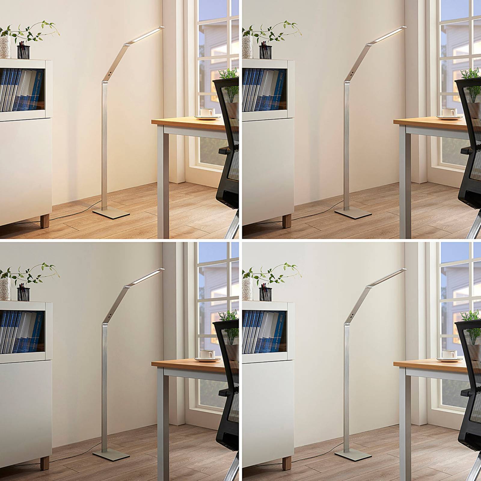 Lucande LED Stehlampe 'Nicano' in alu aus Aluminium-4