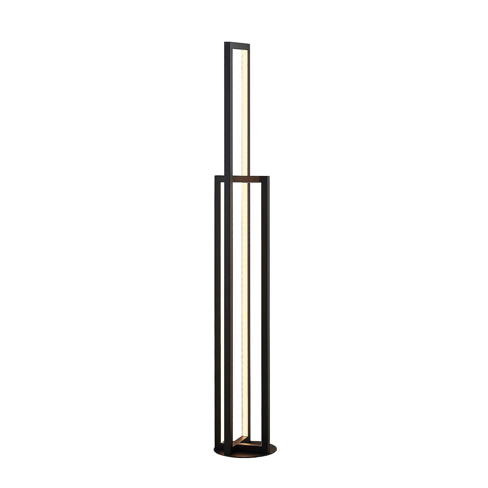 Lucande LED Stehlampe 'Hylda' in schwarz aus Aluminium-0
