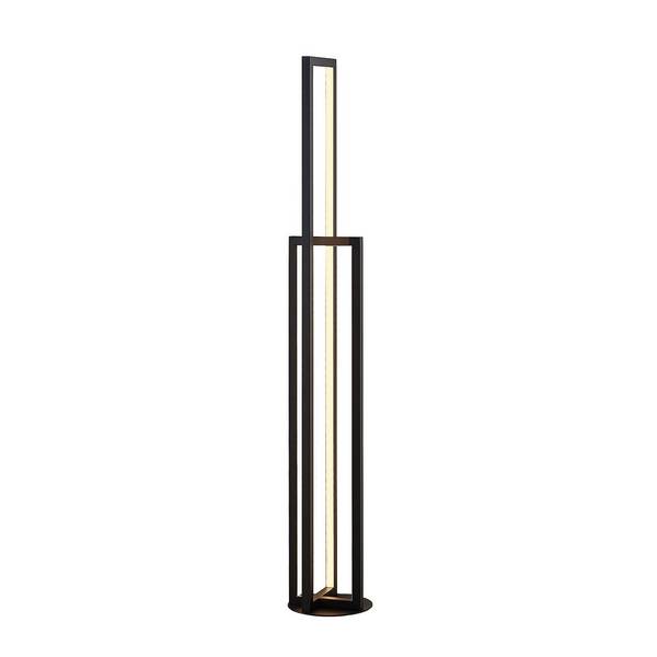 Lucande LED Stehlampe 'Hylda' in schwarz aus Aluminium