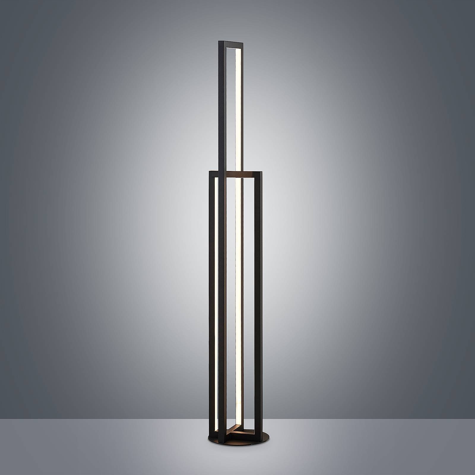 Lucande LED Stehlampe 'Hylda' in schwarz aus Aluminium-3