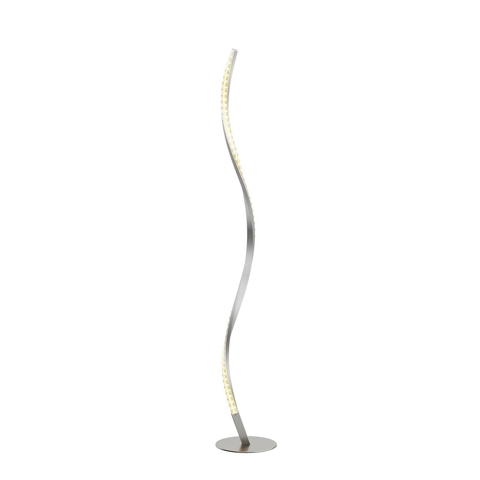 Lindby LED LED-golvlampa 'Criostal' aus aluminium / grå zink-0