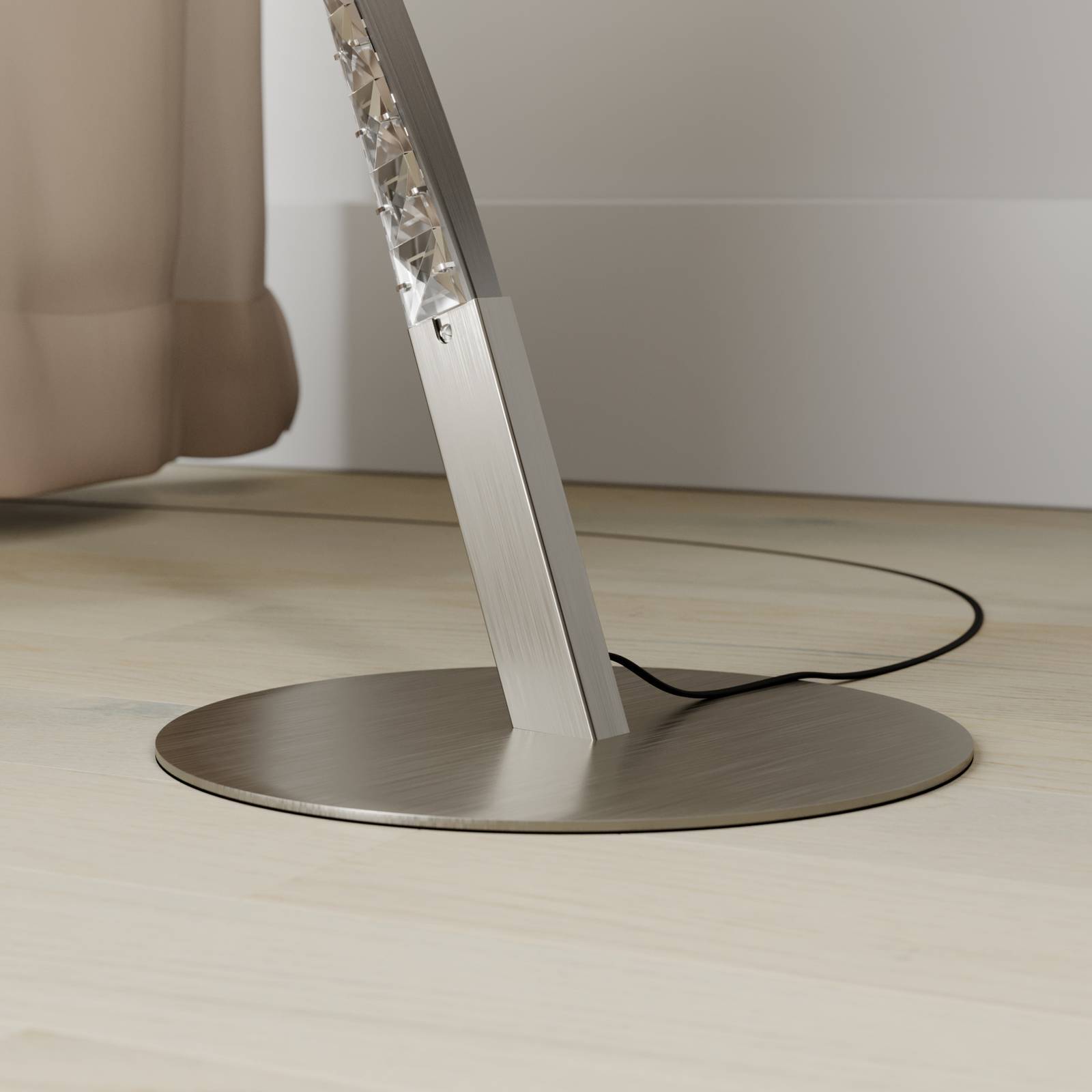Lindby LED LED-golvlampa 'Criostal' aus aluminium / grå zink-4