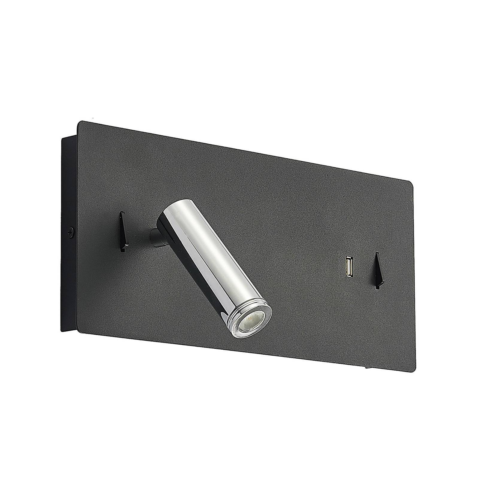 Lucande LED Wandleuchte Innen 'Kimo' in schwarz aus Metall-0