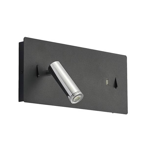 Lucande LED Wandleuchte Innen 'Kimo' in schwarz aus Metall