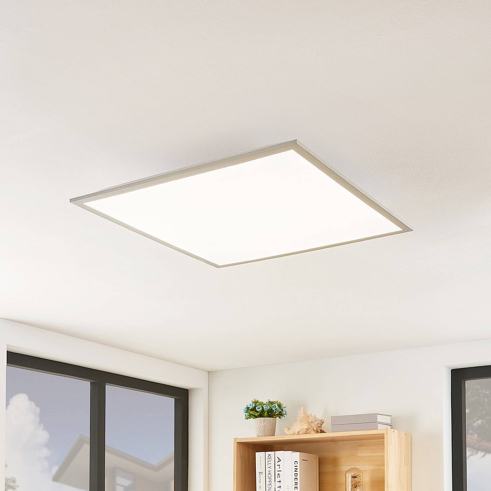 Lindby LED Panel 'Stenley' in weiß aus Kunststoff-1
