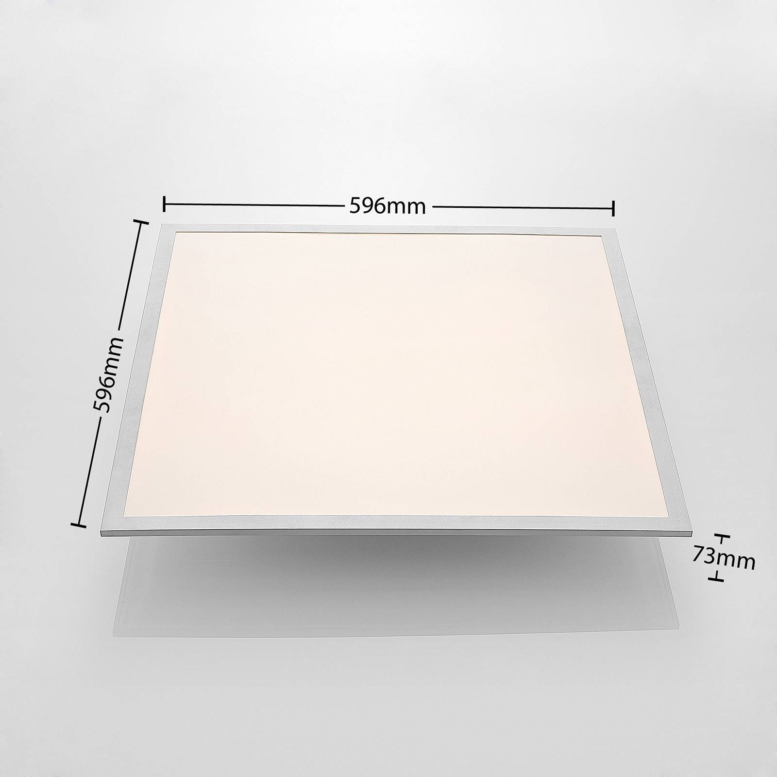 Lindby LED Panel 'Stenley' in weiß aus Kunststoff-3