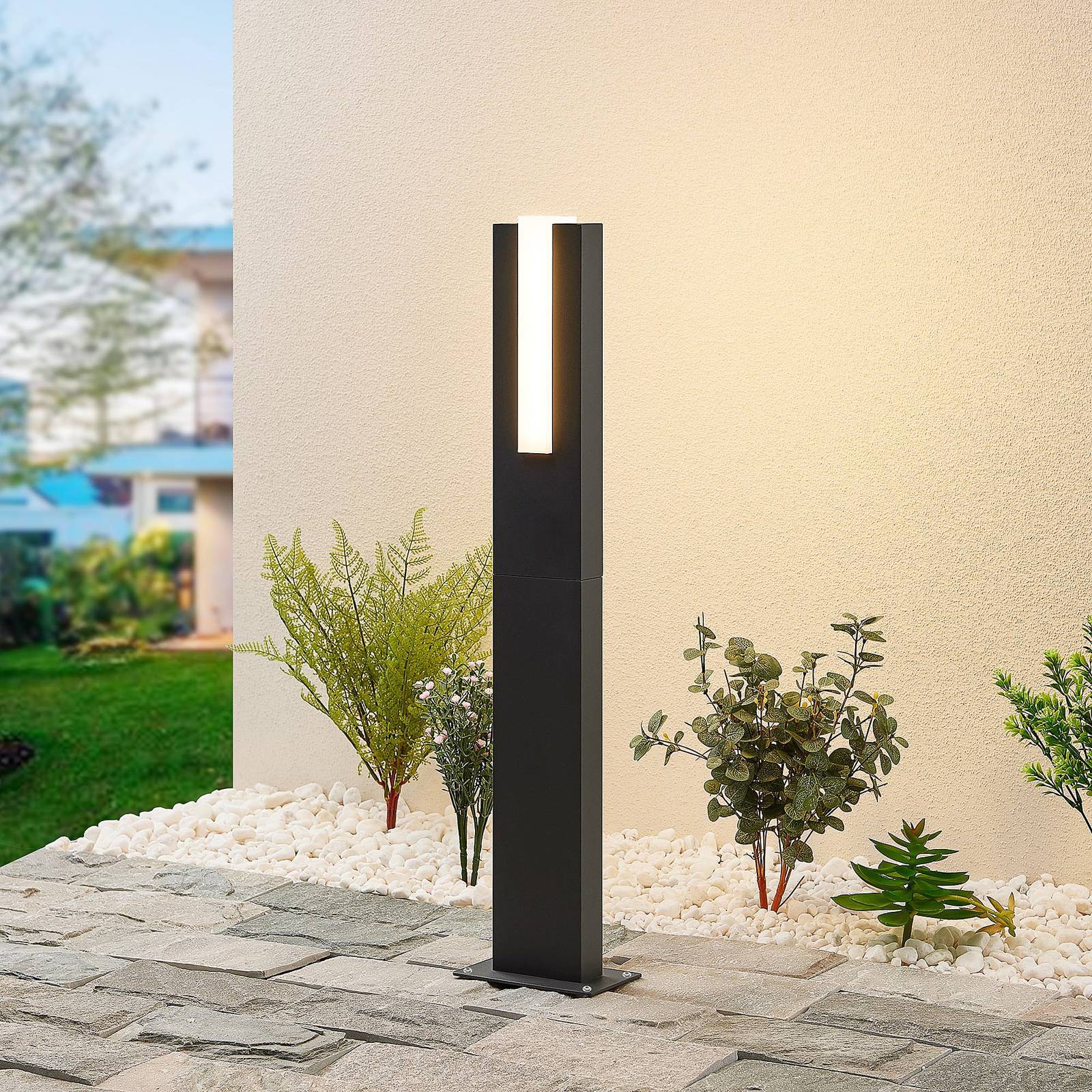 Lucande LED LED-utomhuslampa 'Virgalia ' aus aluminium / grå zink-2