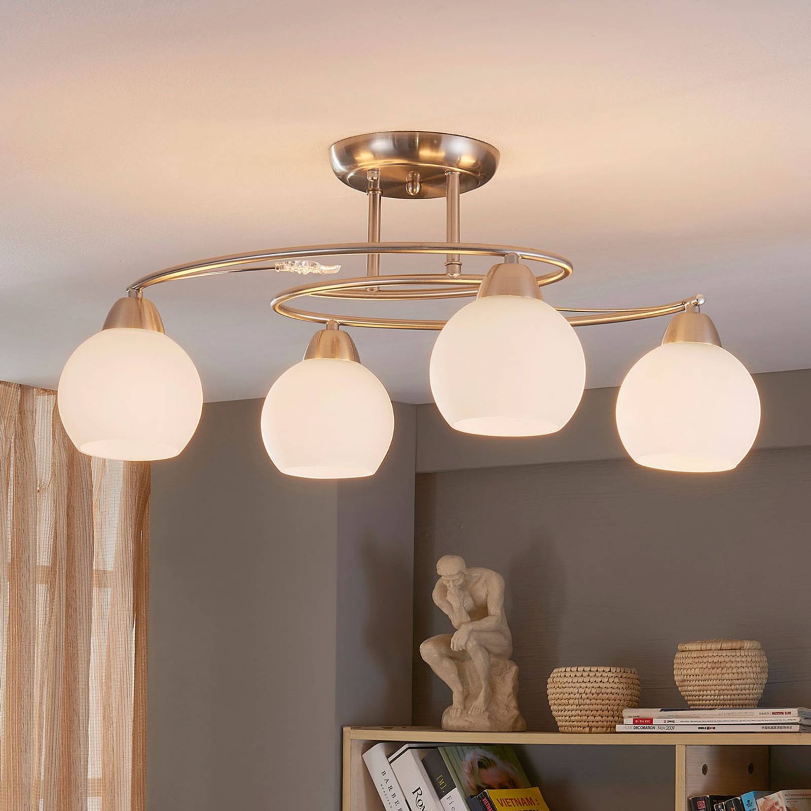 Lindby Taklampa 'Svean' aus glas-1
