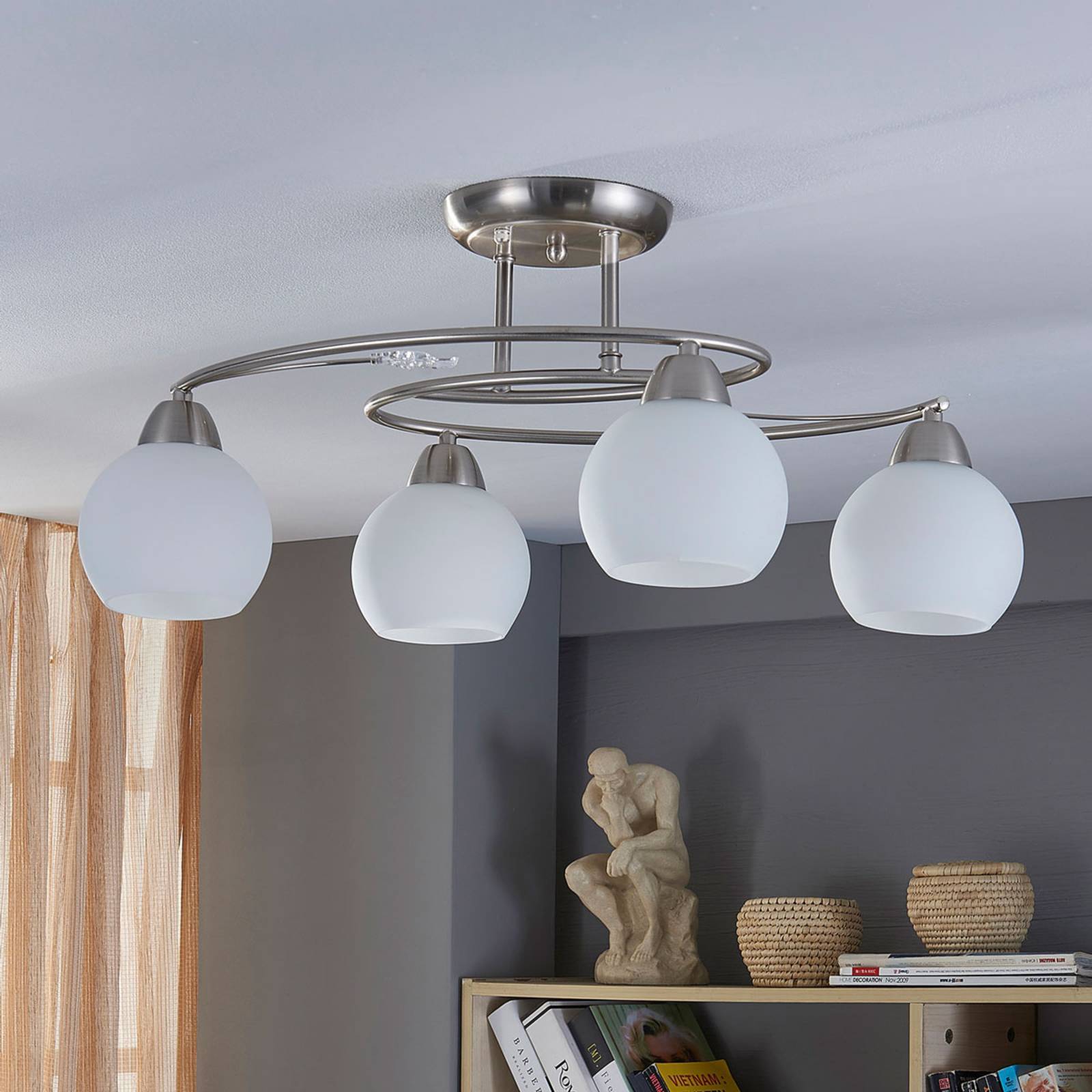Lindby Taklampa 'Svean' aus glas-3