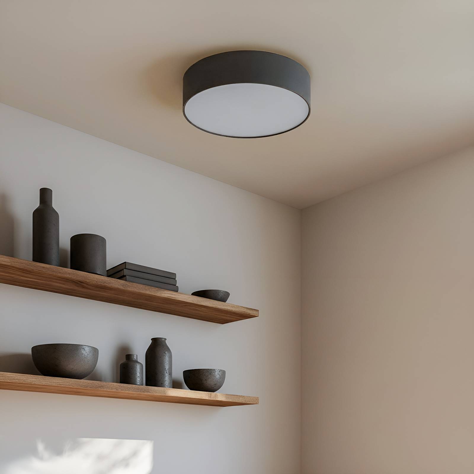 Lindby Taklampa 'Sebatin' aus textil / siden-3