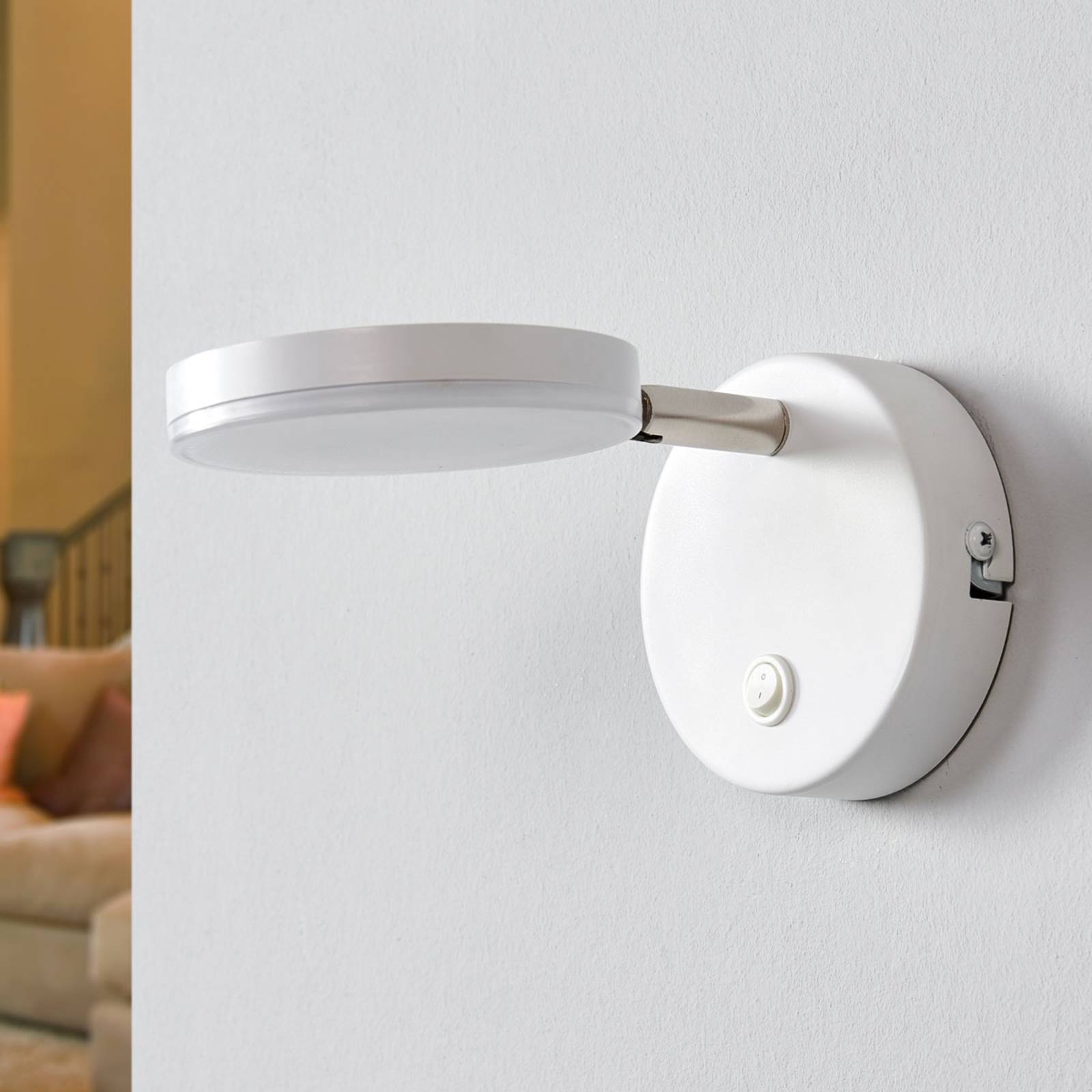 Lindby LED Wandleuchte Innen 'Milow' in weiß aus Kunststoff-2