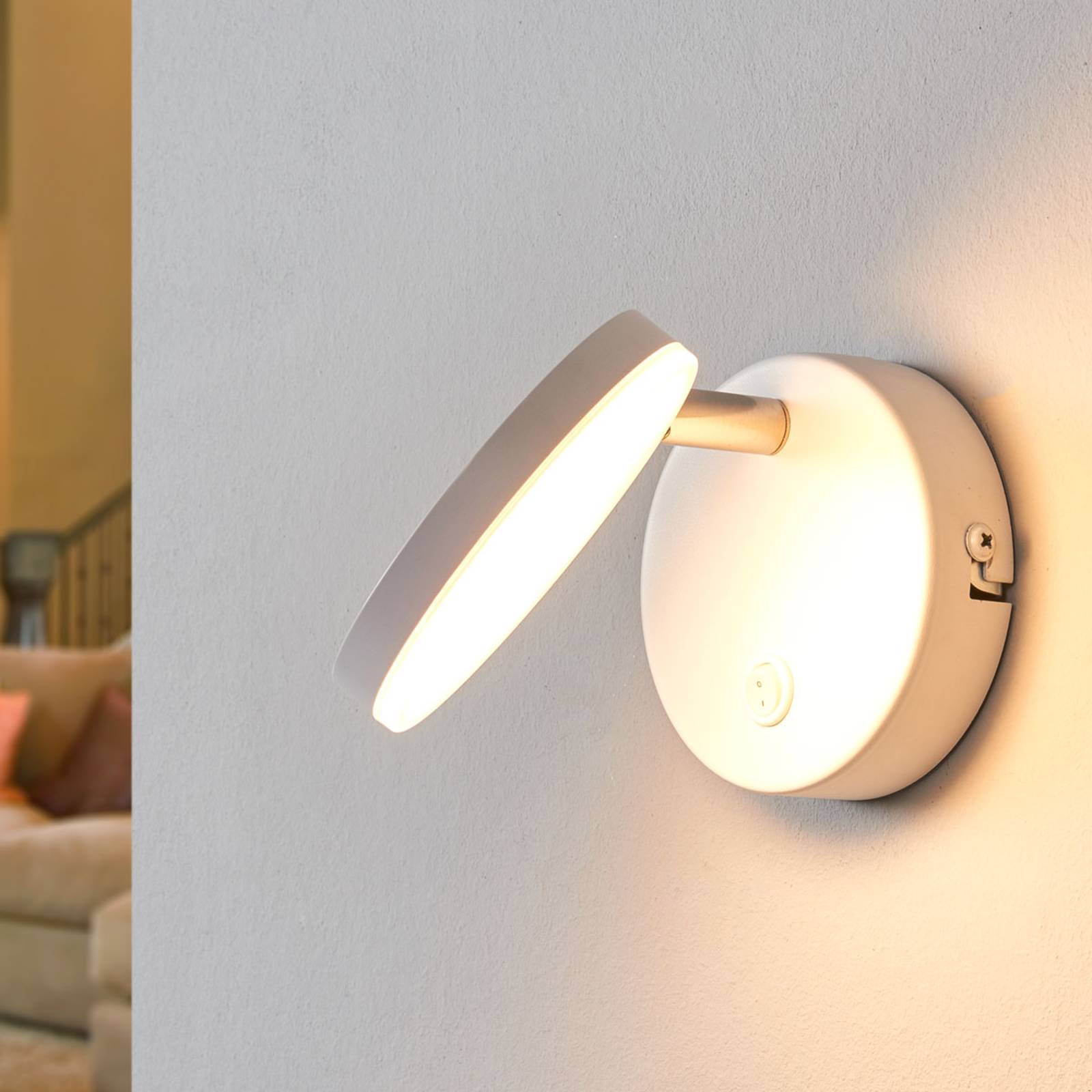 Lindby LED Wandleuchte Innen 'Milow' in weiß aus Kunststoff-3