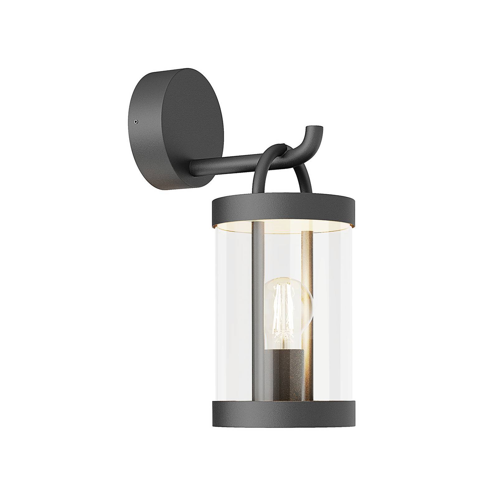 Lucande Wandleuchte außen 'Cassian' in schwarz aus Aluminium-0