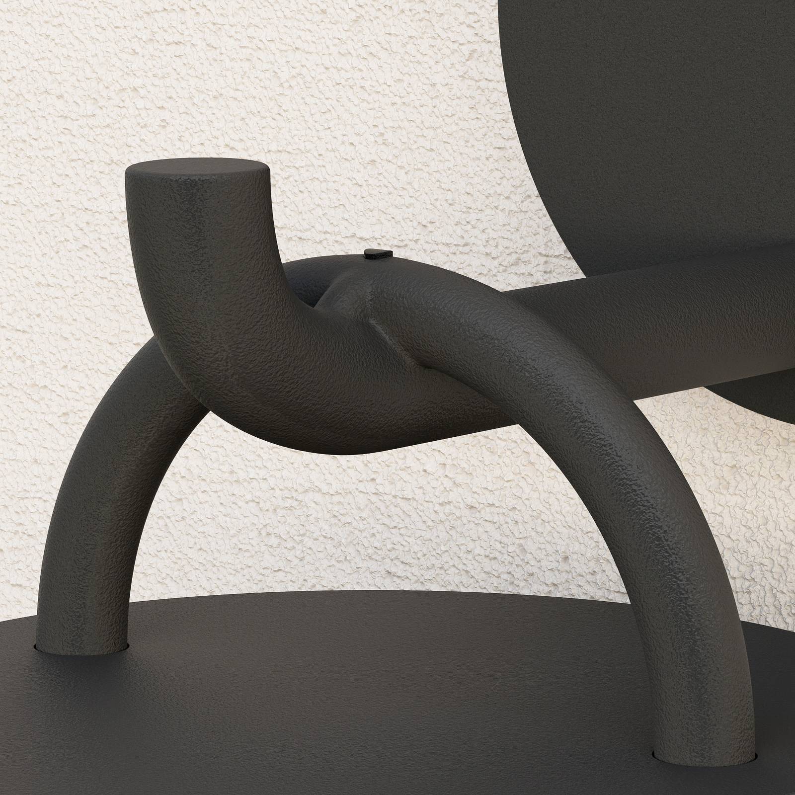 Lucande Wandleuchte außen 'Cassian' in schwarz aus Aluminium-4