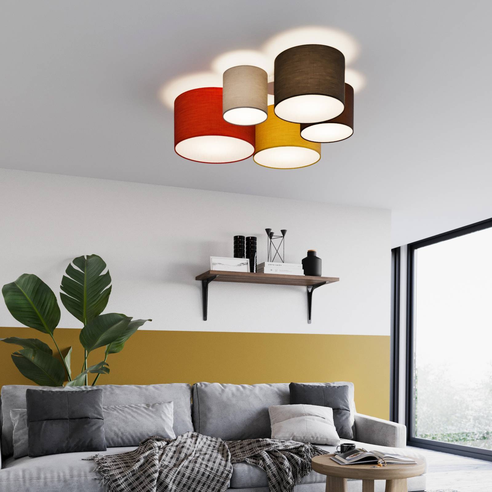Lindby Deckenlampe 'Laurenz' aus Textil-1