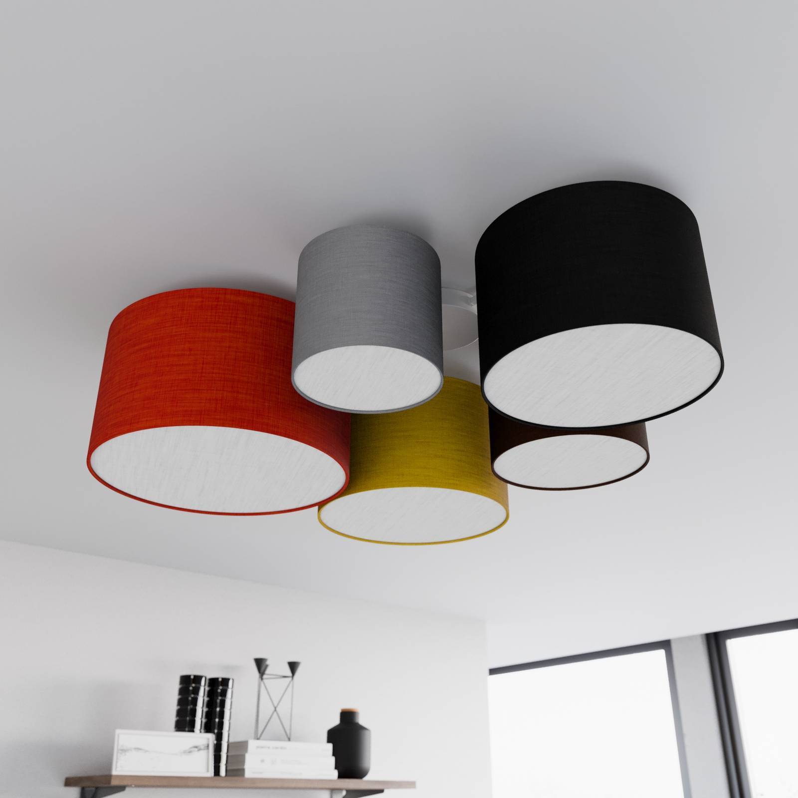 Lindby Deckenlampe 'Laurenz' aus Textil-2