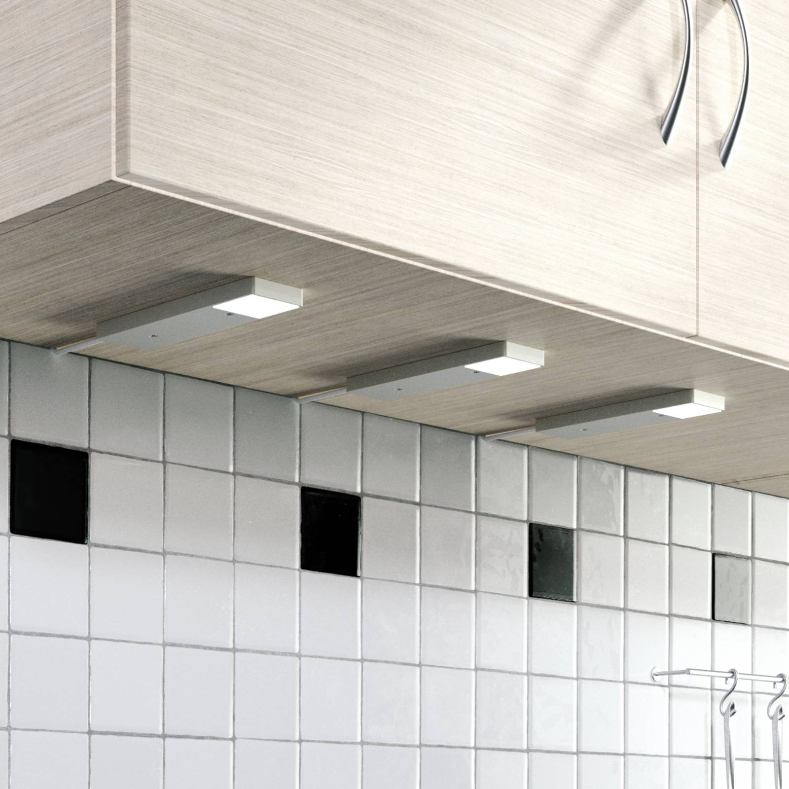 Lindby 3er Set LED Unterschrankleuchten (Unterbauleuchte) 'Amaryll' in alu aus Kunststoff-2