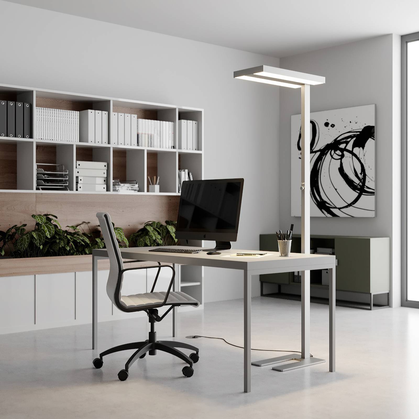 Arcchio LED Bürostehleuchten 'Logan Basic' in alu aus Aluminium-2