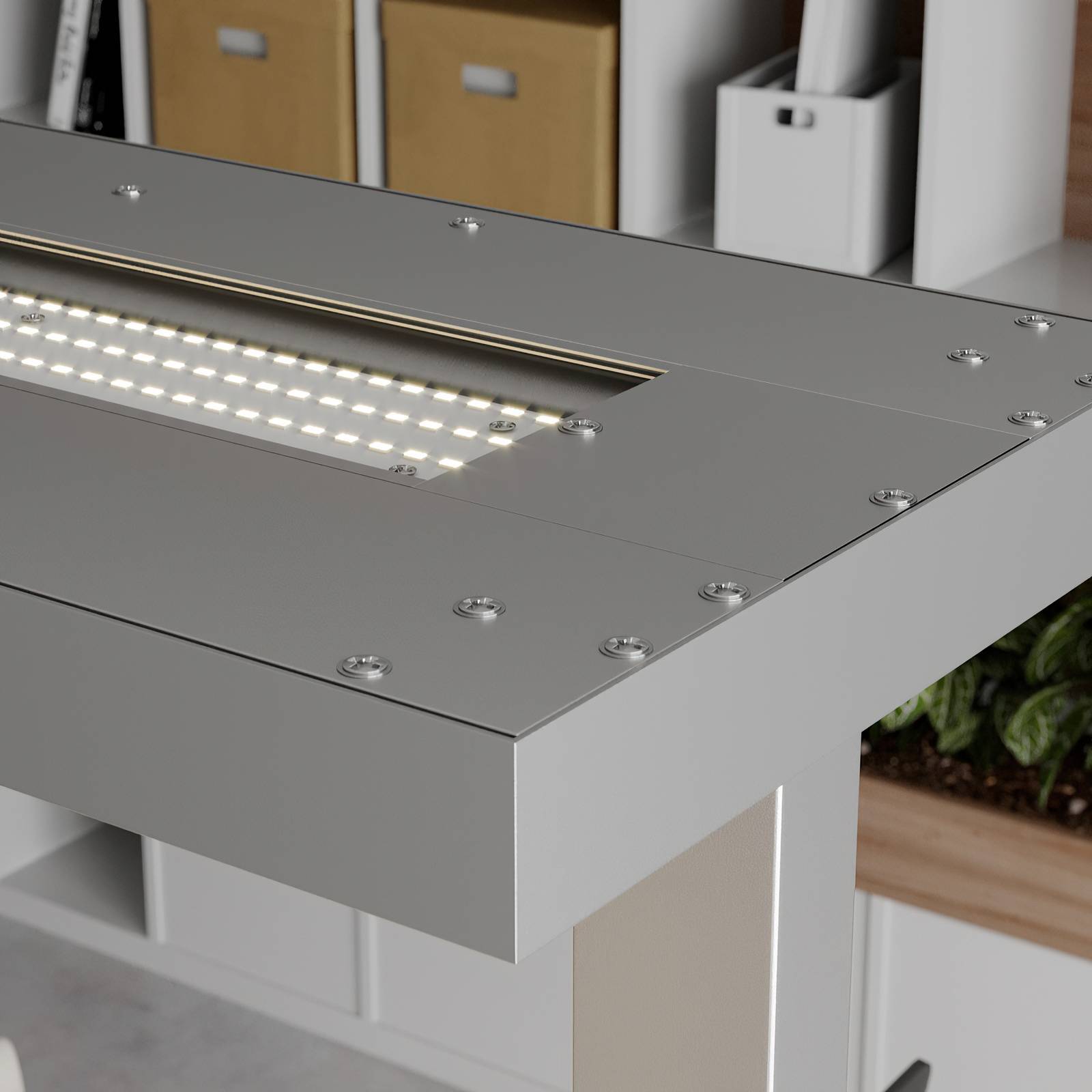 Arcchio LED Bürostehleuchten 'Logan Basic' in alu aus Aluminium-4
