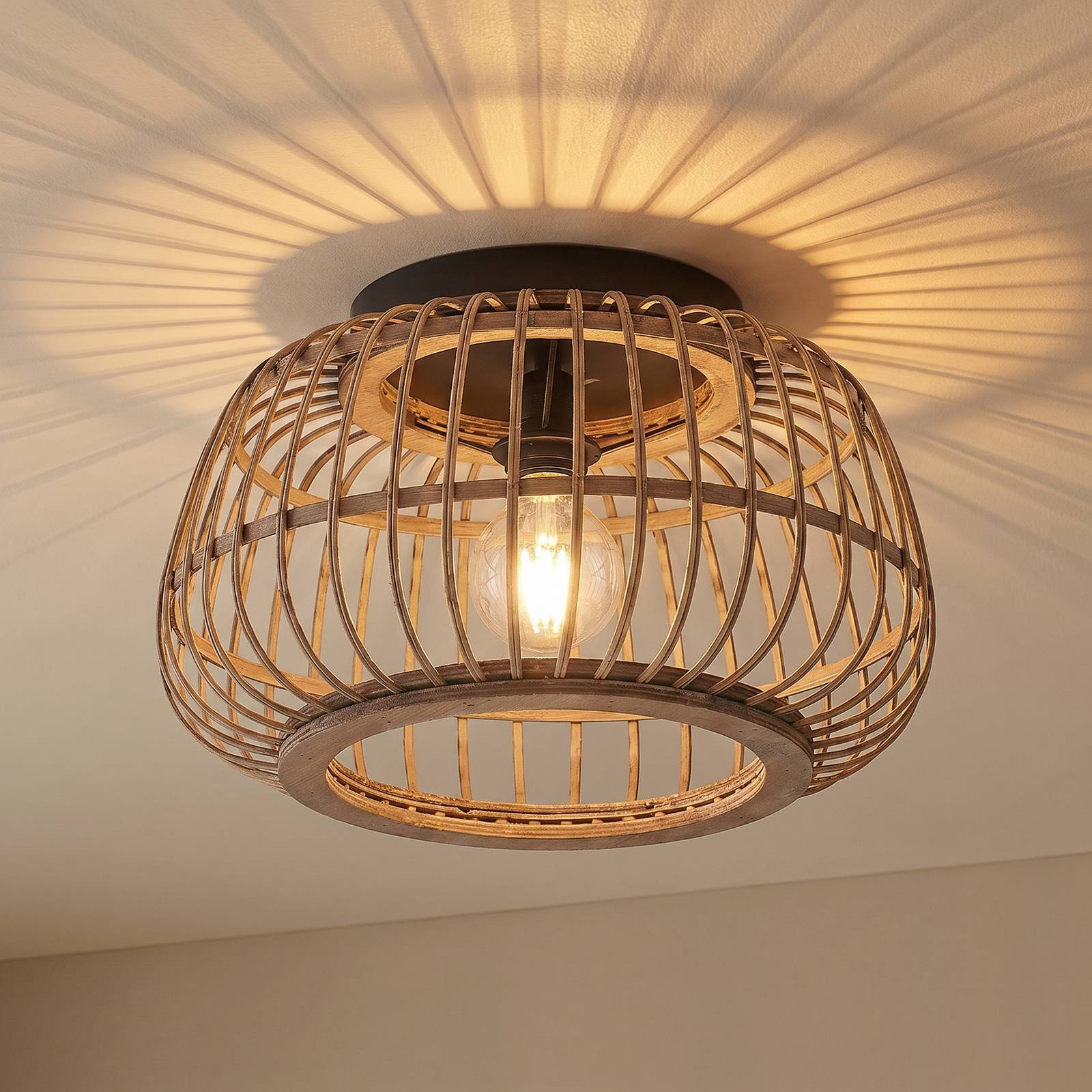 Lindby Taklampa 'Bominio ' aus trä-1