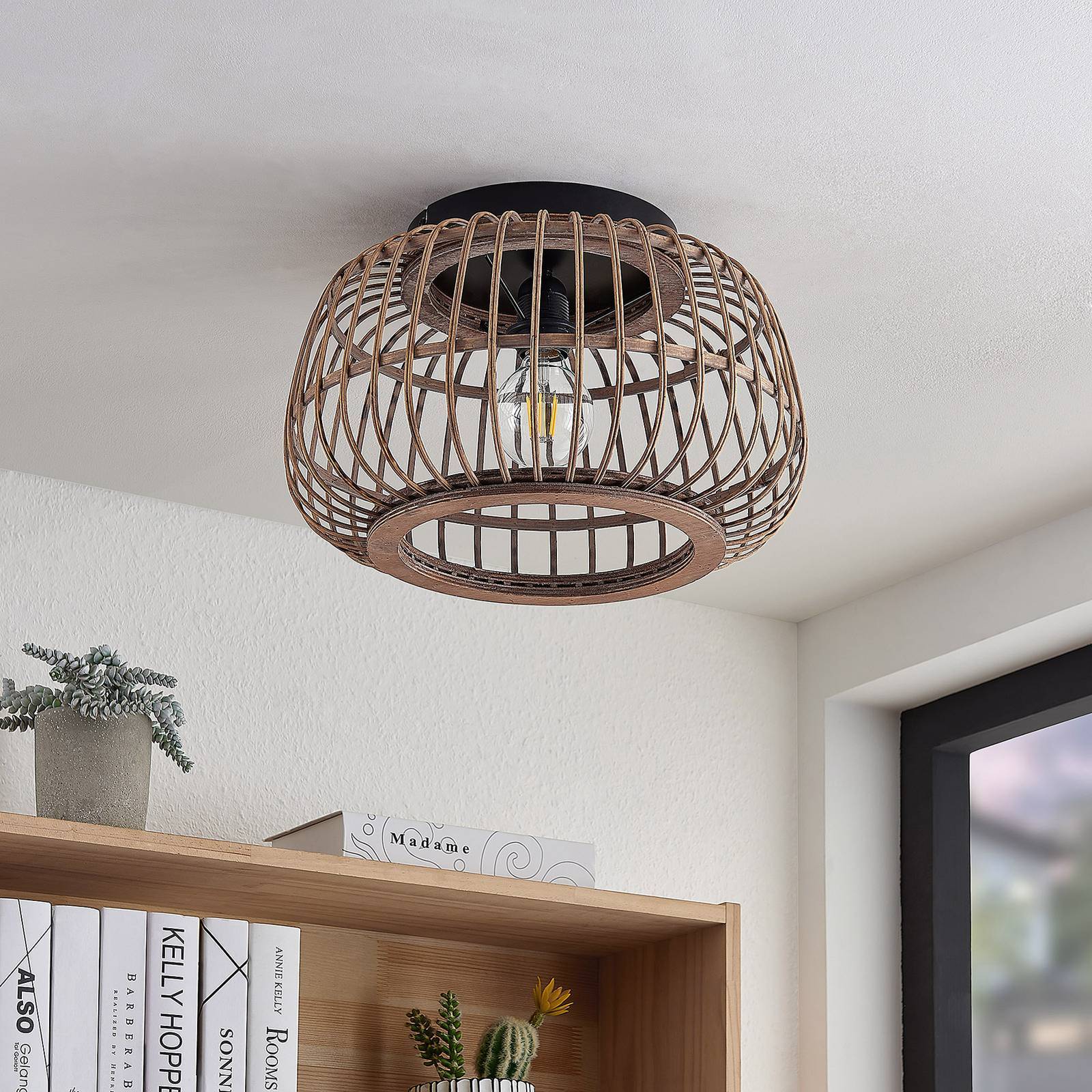 Lindby Taklampa 'Bominio ' aus trä-4