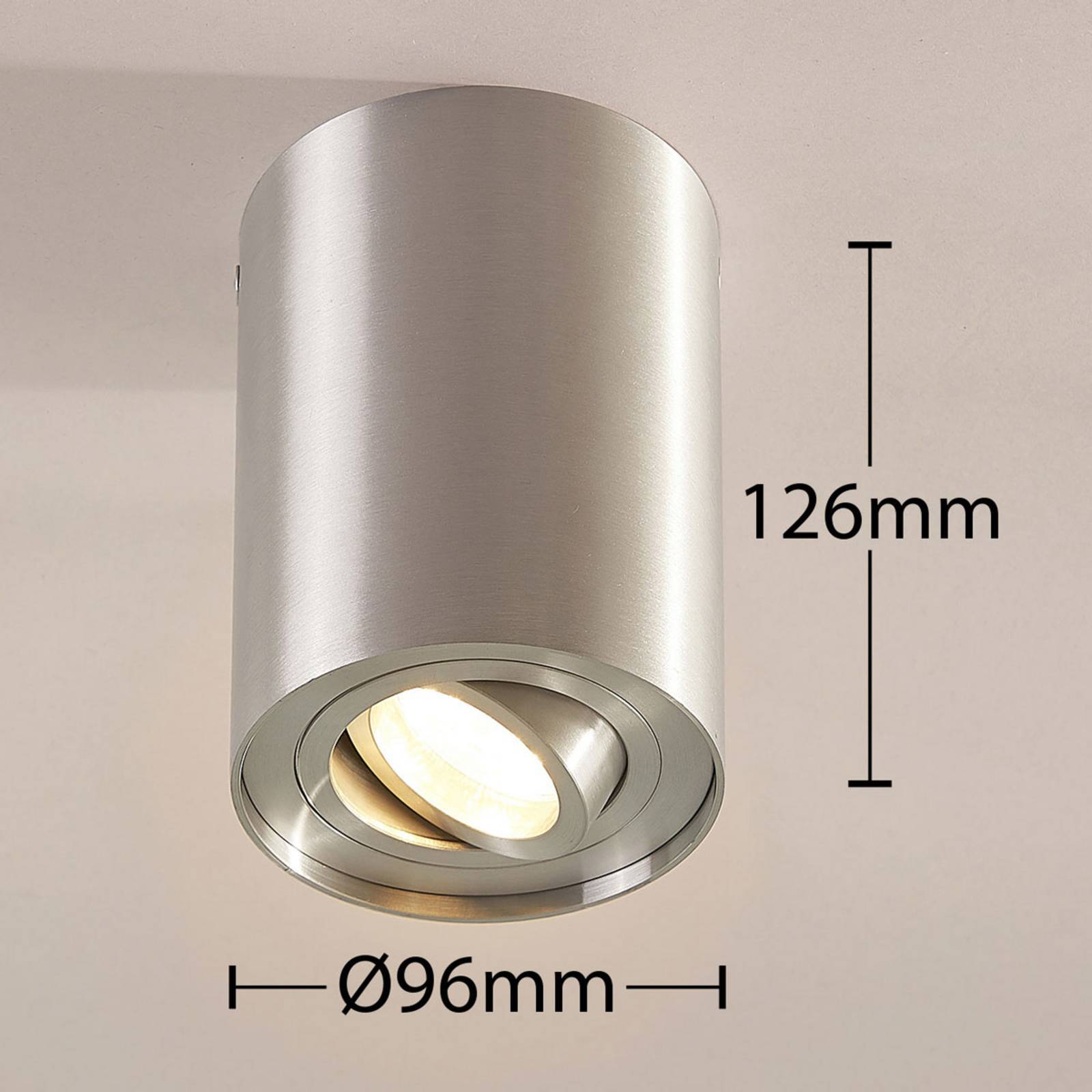 Arcchio Taklampa 'Jolina' aus aluminium / grå zink-4