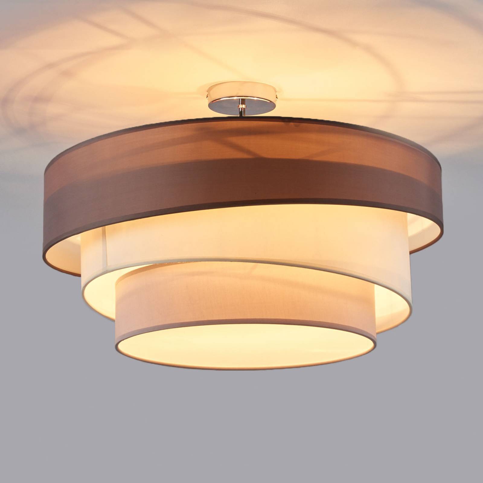 Lindby Taklampa 'Melia' aus textil / siden-1