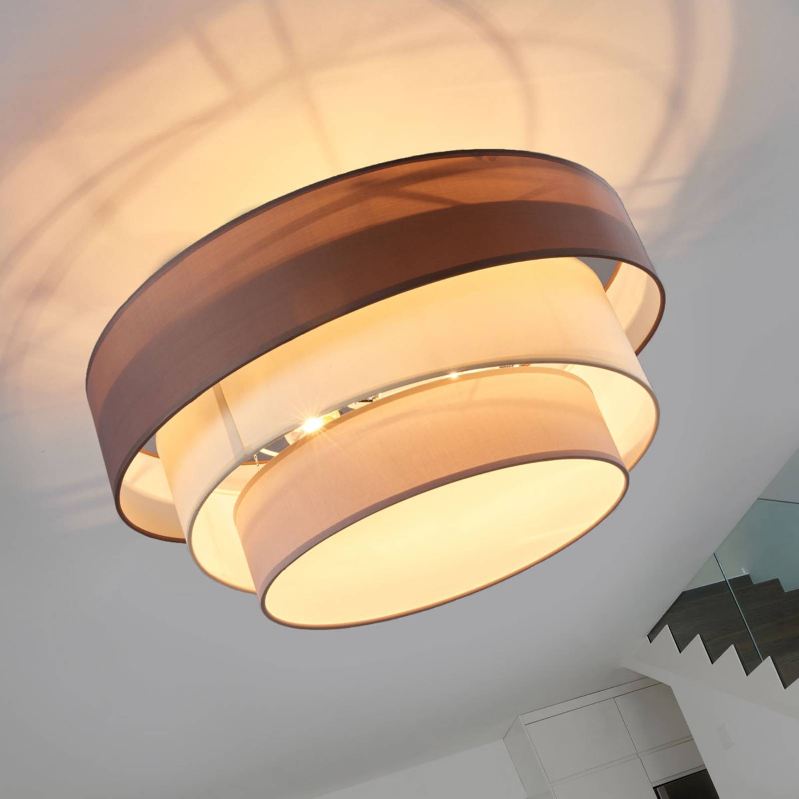Lindby Taklampa 'Melia' aus textil / siden-2