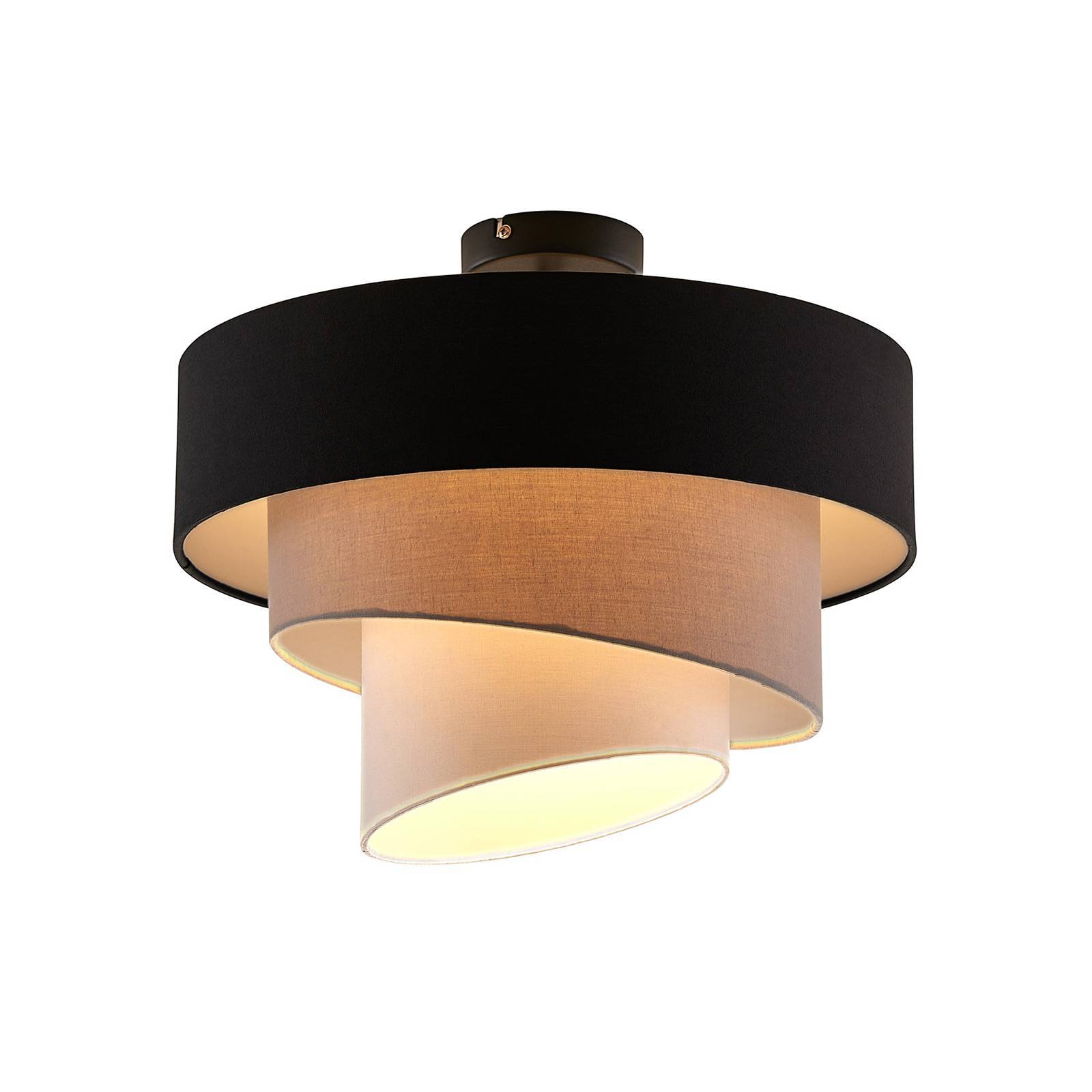 Lindby Taklampa 'Coria' aus textil / siden-0