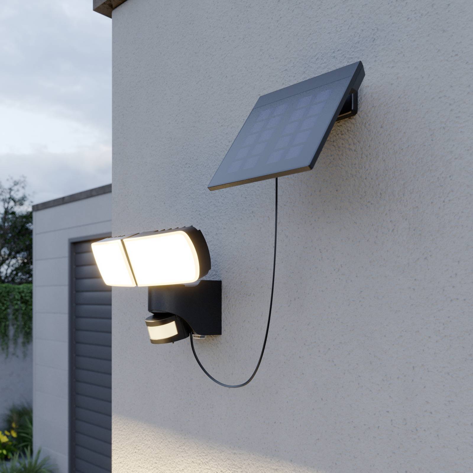 Arcchio LED Solarleuchte außen 'Lissano' in schwarz aus Kunststoff-1