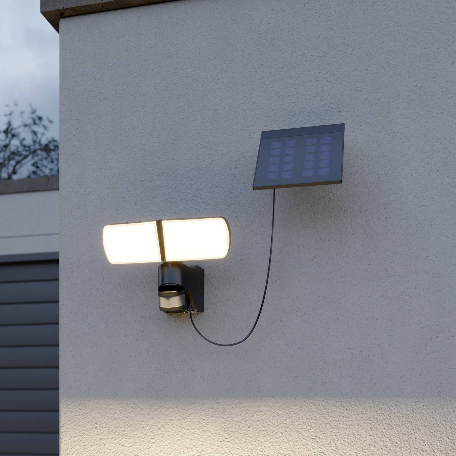 Arcchio LED Solarleuchte außen 'Lissano' in schwarz aus Kunststoff-2