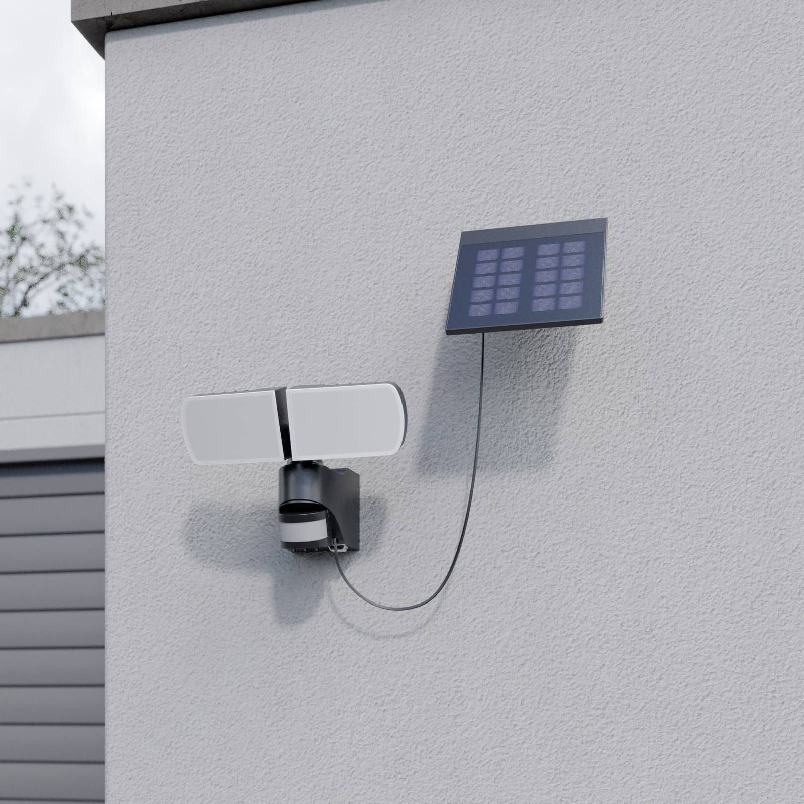 Arcchio LED Solarleuchte außen 'Lissano' in schwarz aus Kunststoff-3