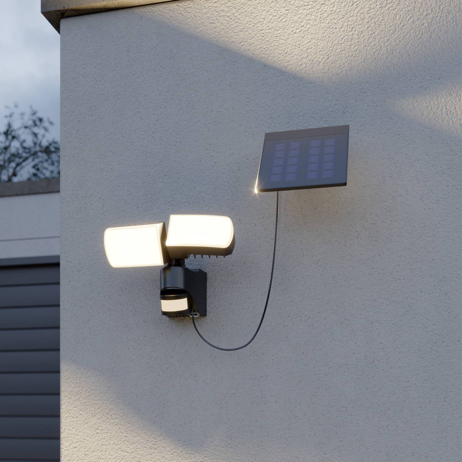 Arcchio LED Solarleuchte außen 'Lissano' in schwarz aus Kunststoff-4