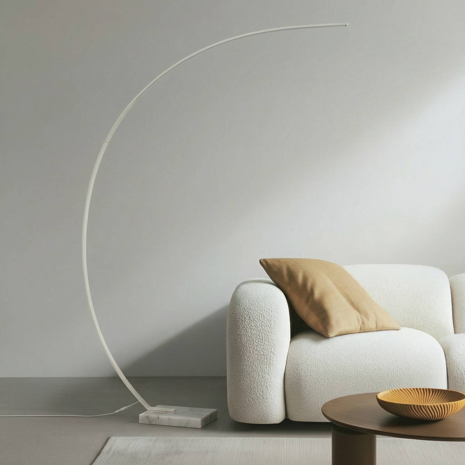 Lindby LED Stehlampe (Bogenleuchte) 'Kendra' in weiß aus Metall-2