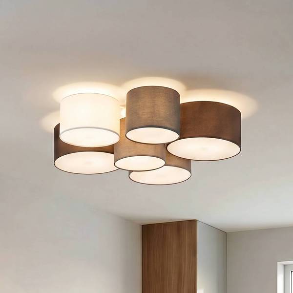 Lindby Taklampa 'Laurenz' aus textil / siden