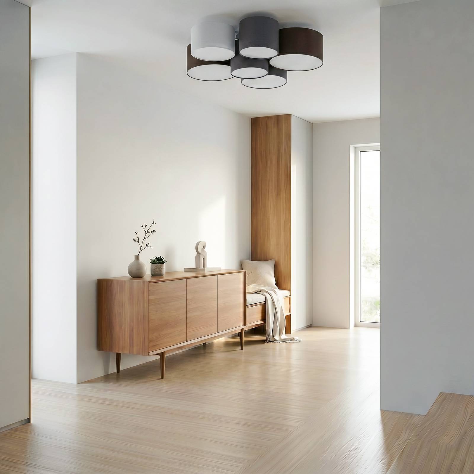 Lindby Taklampa 'Laurenz' aus textil / siden-3
