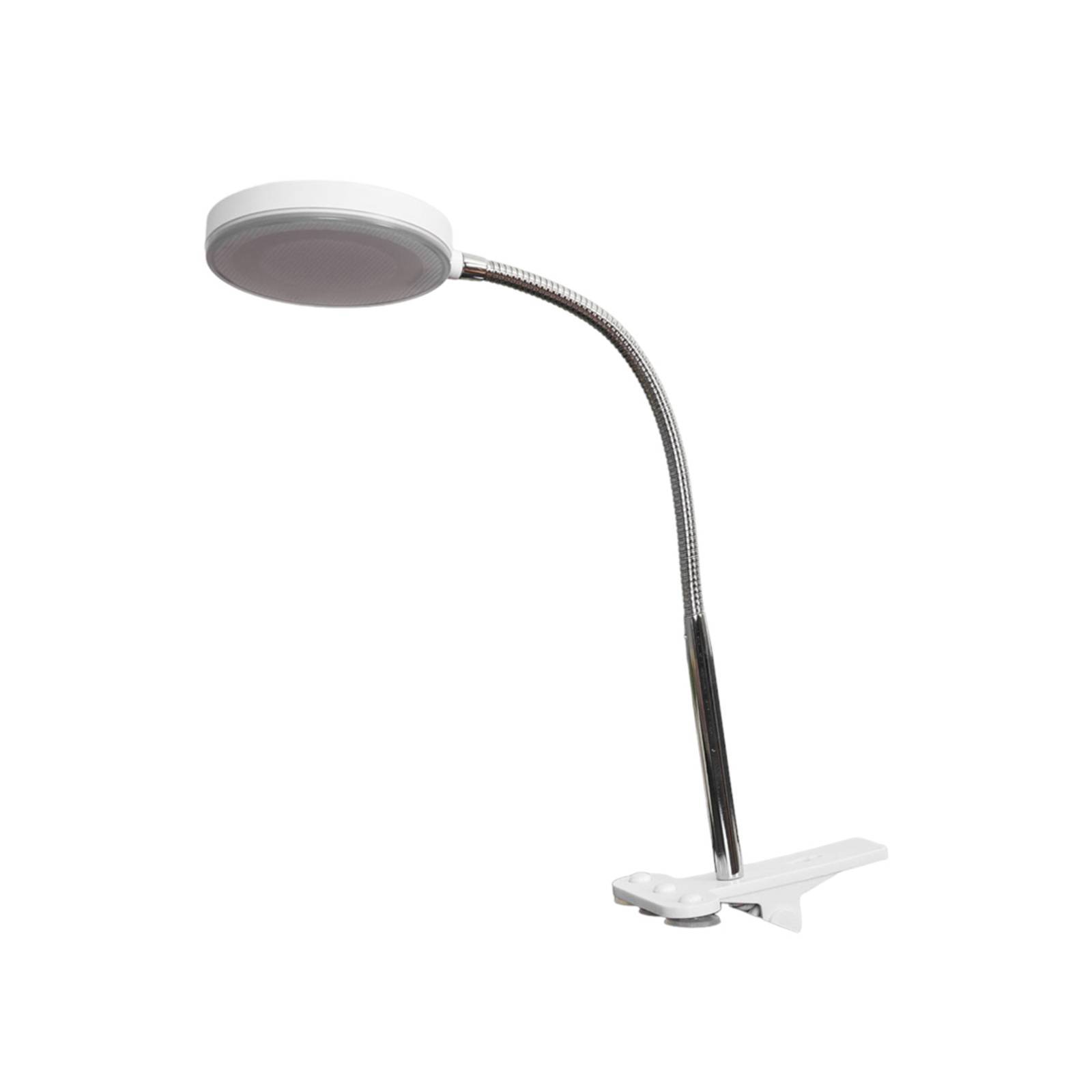 Lindby LED Klemmleuchte 'Milow' in weiß aus Kunststoff-0