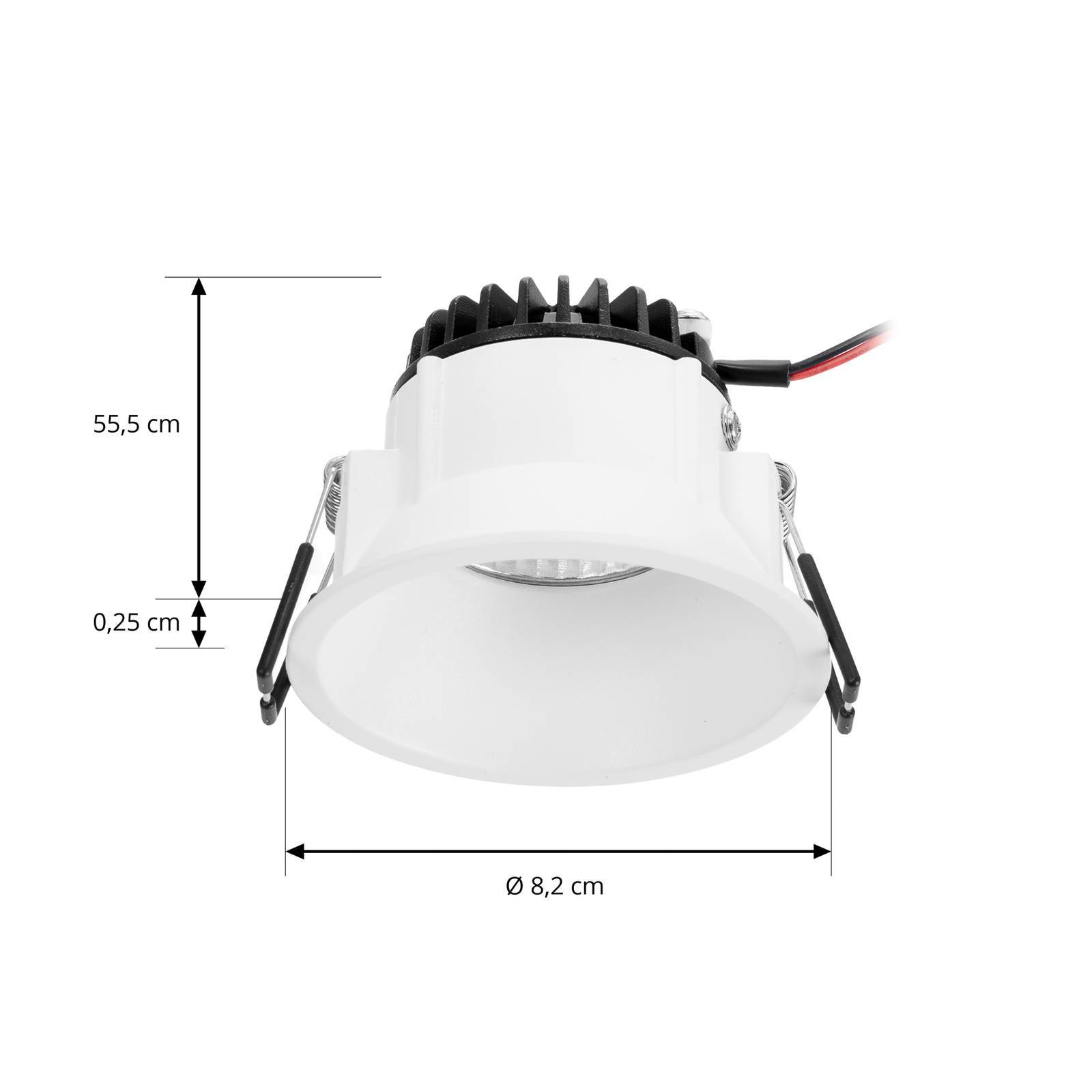 Arcchio LED Hochvolt Einbaustrahler 'Niria' in weiß aus Aluminium-3