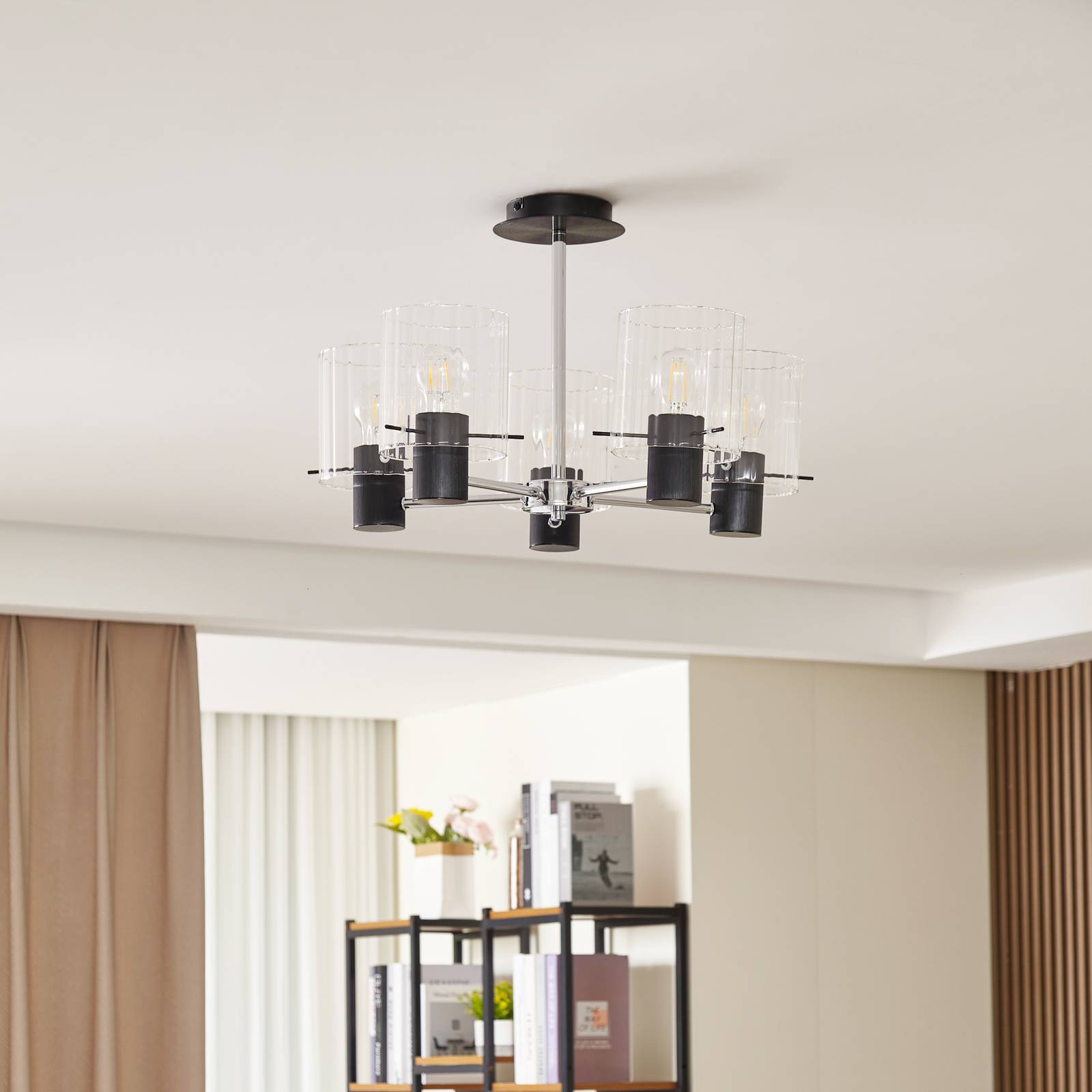 Lucande Deckenlampe 'Eirian' in transparent aus Metall-2