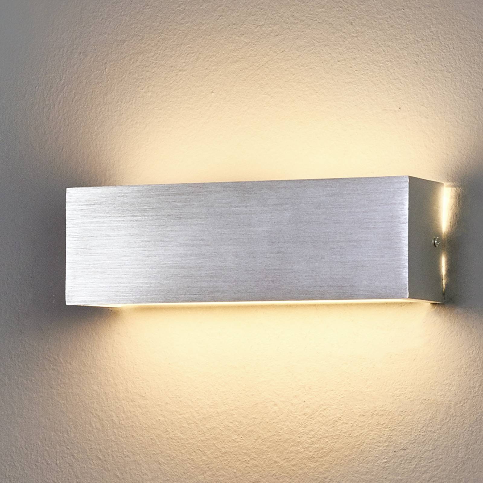 Lindby LED Wandleuchte Innen 'Ranik' in alu aus Aluminium-1