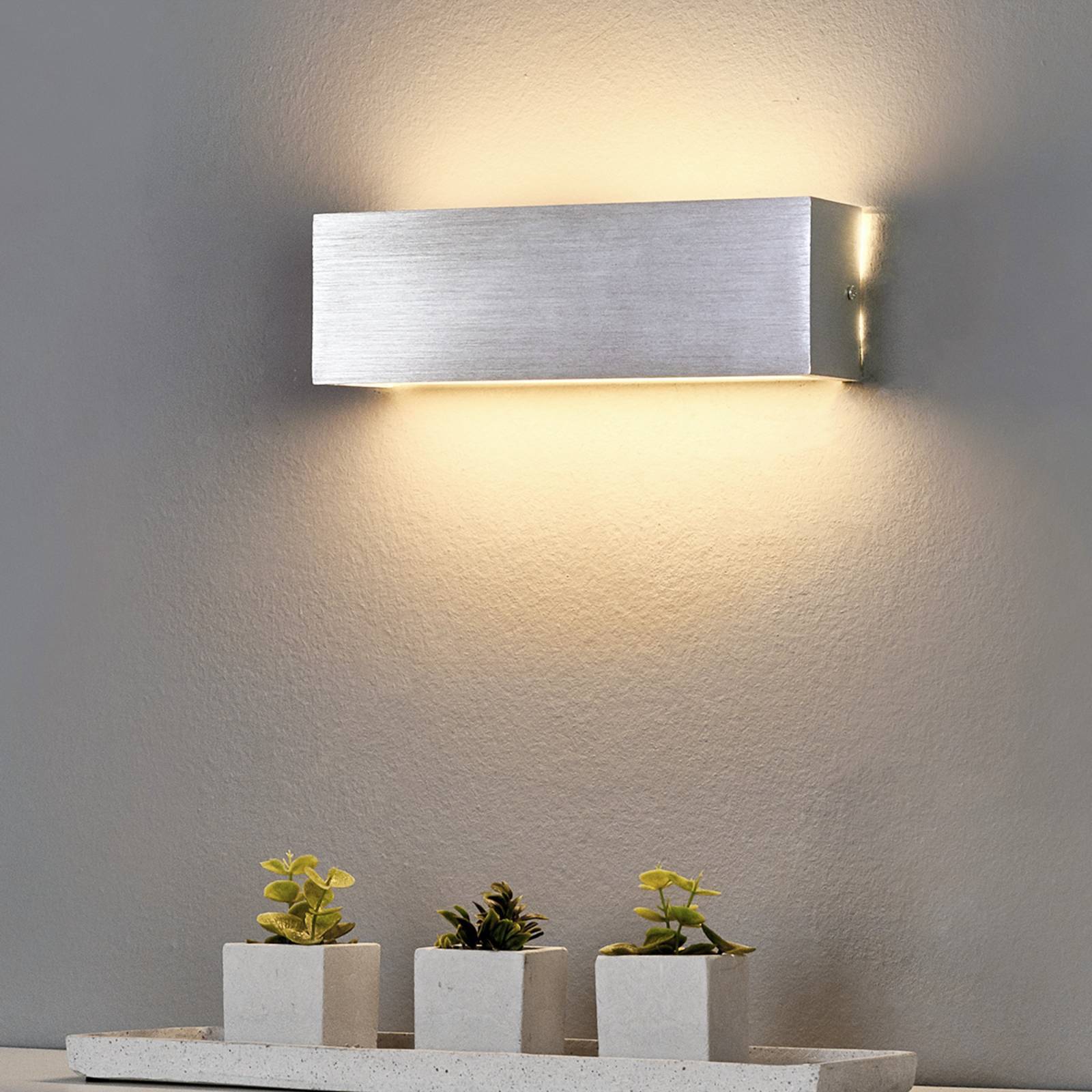 Lindby LED Wandleuchte Innen 'Ranik' in alu aus Aluminium-2