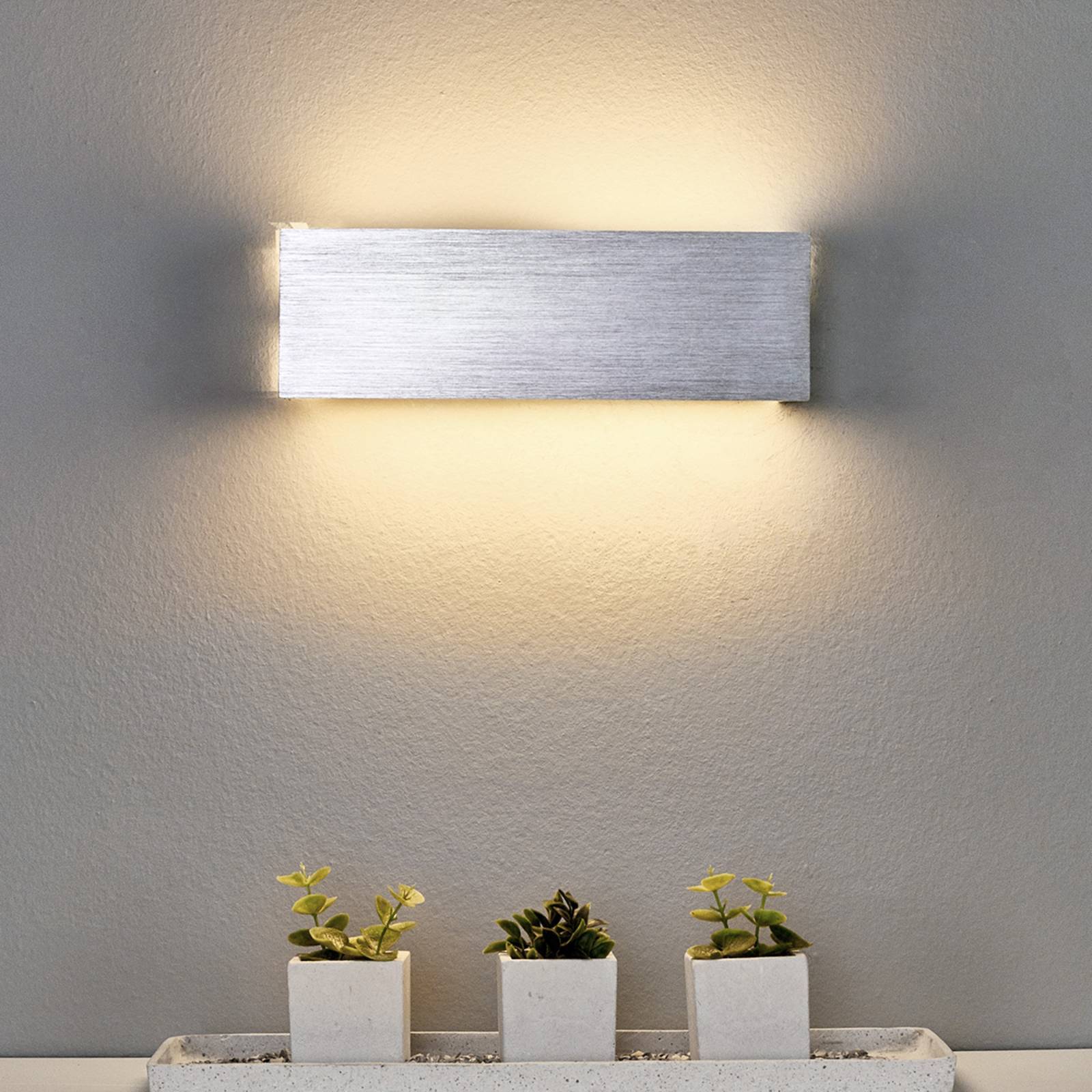 Lindby LED Wandleuchte Innen 'Ranik' in alu aus Aluminium-4