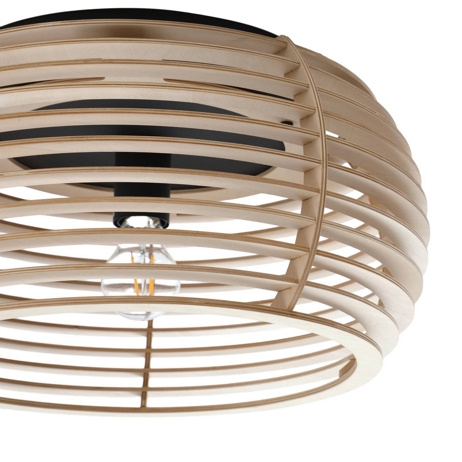 Lindby Deckenlampe 'Ediz' aus Holz-4