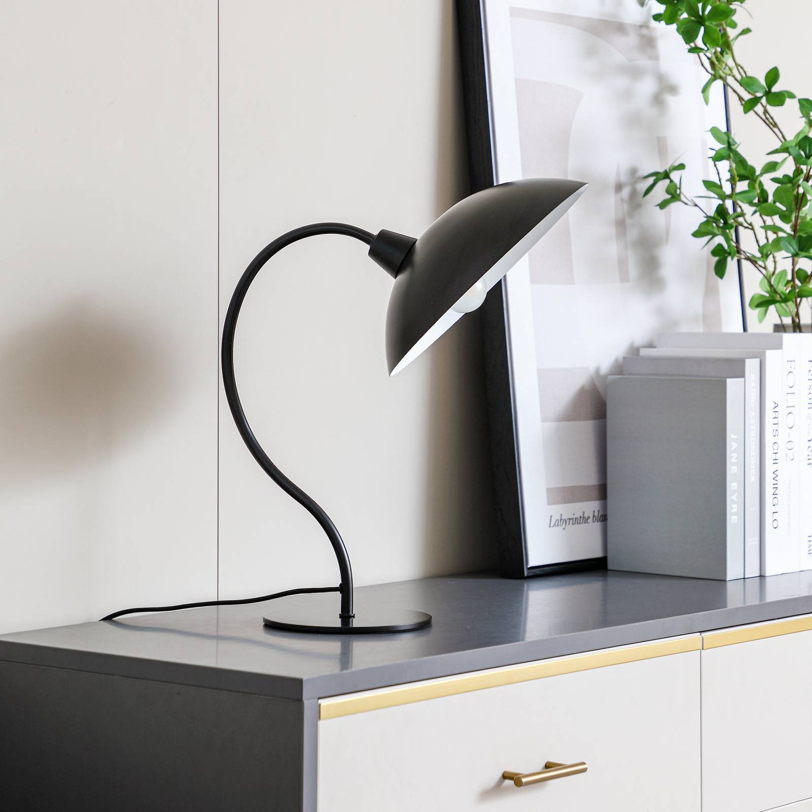 Lucande Tischlampe 'Arvadon' in schwarz aus Metall-2