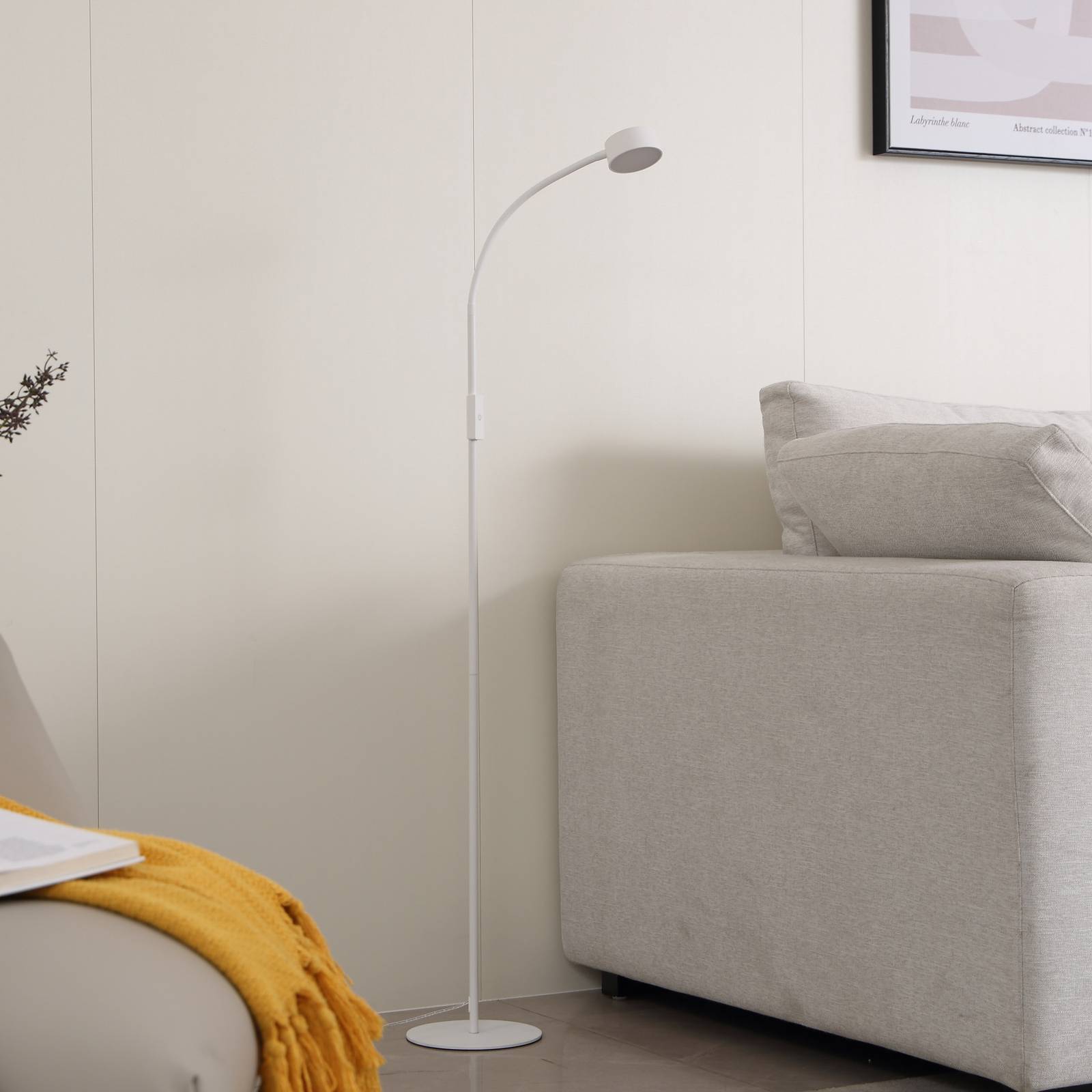 Lindby LED Stehlampe 'Maori' in weiß aus Metall-2