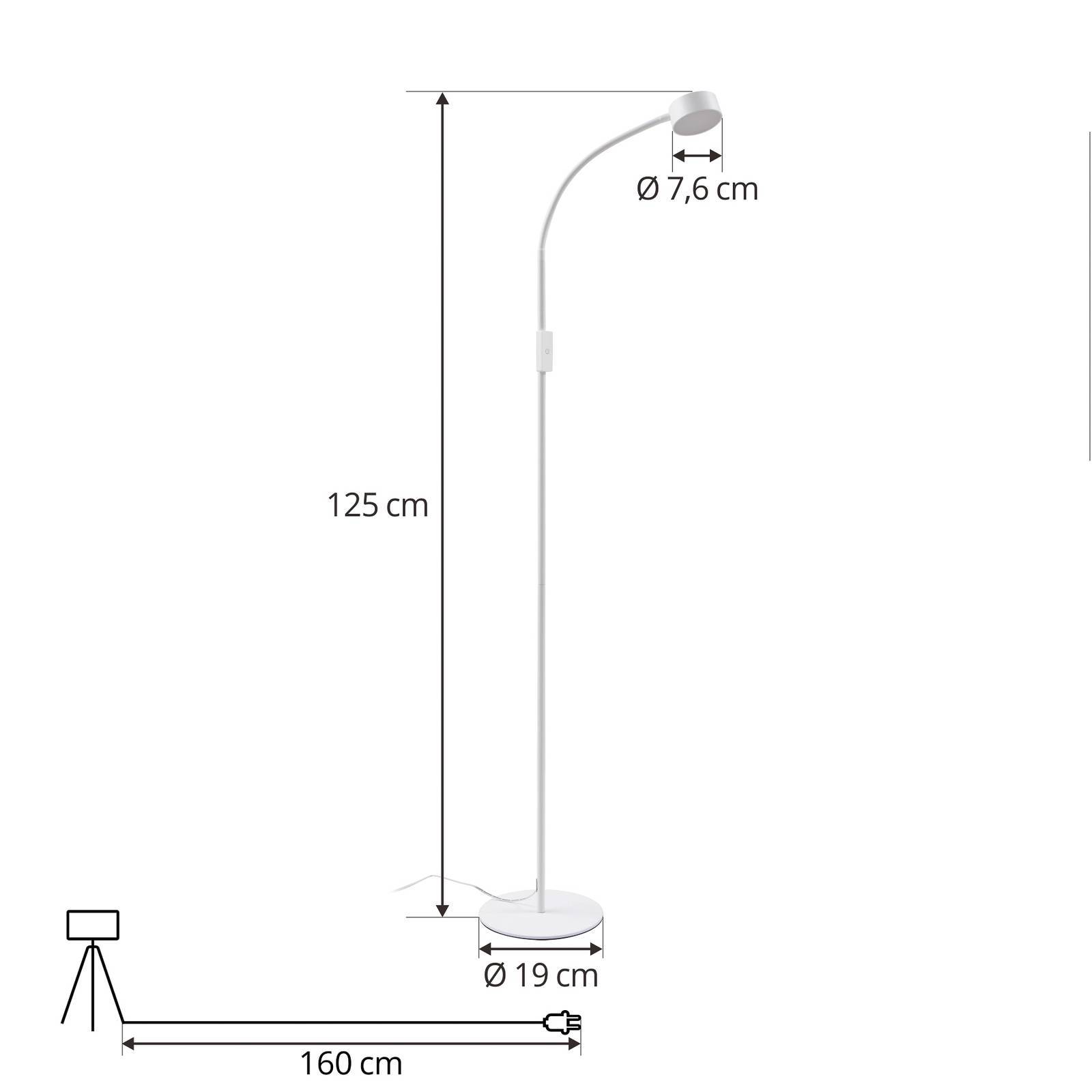 Lindby LED Stehlampe 'Maori' in weiß aus Metall-3